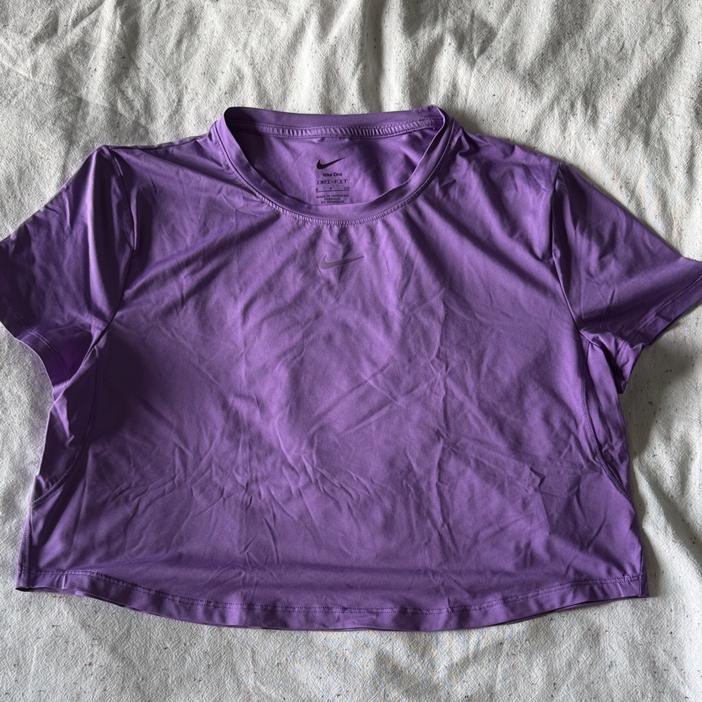 Nike Women's Purple Active Crop Top - size Small